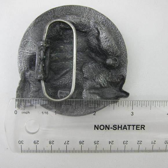 Vintage Belt Buckle Rap Music Rapper on Mic Bergamot Made in USA 1994 RARE! - Picture 7 of 16